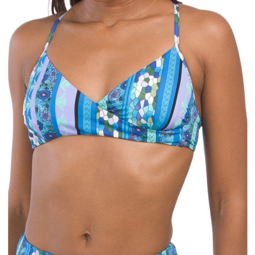Lucky Brand Cross Over Swim Bralette NWT